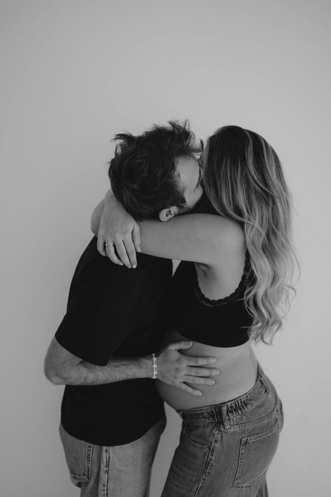 Babybauch Shooting schwarz weiß Kärnten