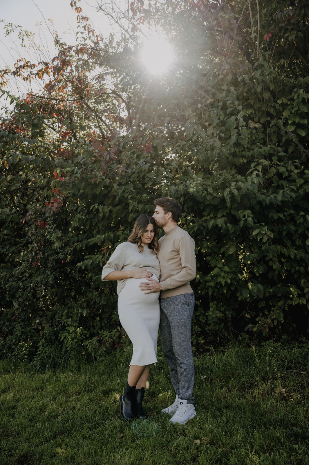Babybauch Shooting Kärnten am Wörthersee bei Sonnenuntergang